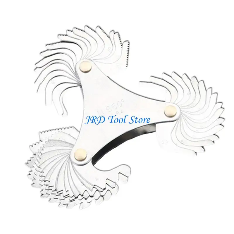 A2UD 55 60 Degree Screw Gauge Metric Inch Thread Plug Gauge Gear-Tooth Screw Gauges Carbon Steel Lathe Combination Tool