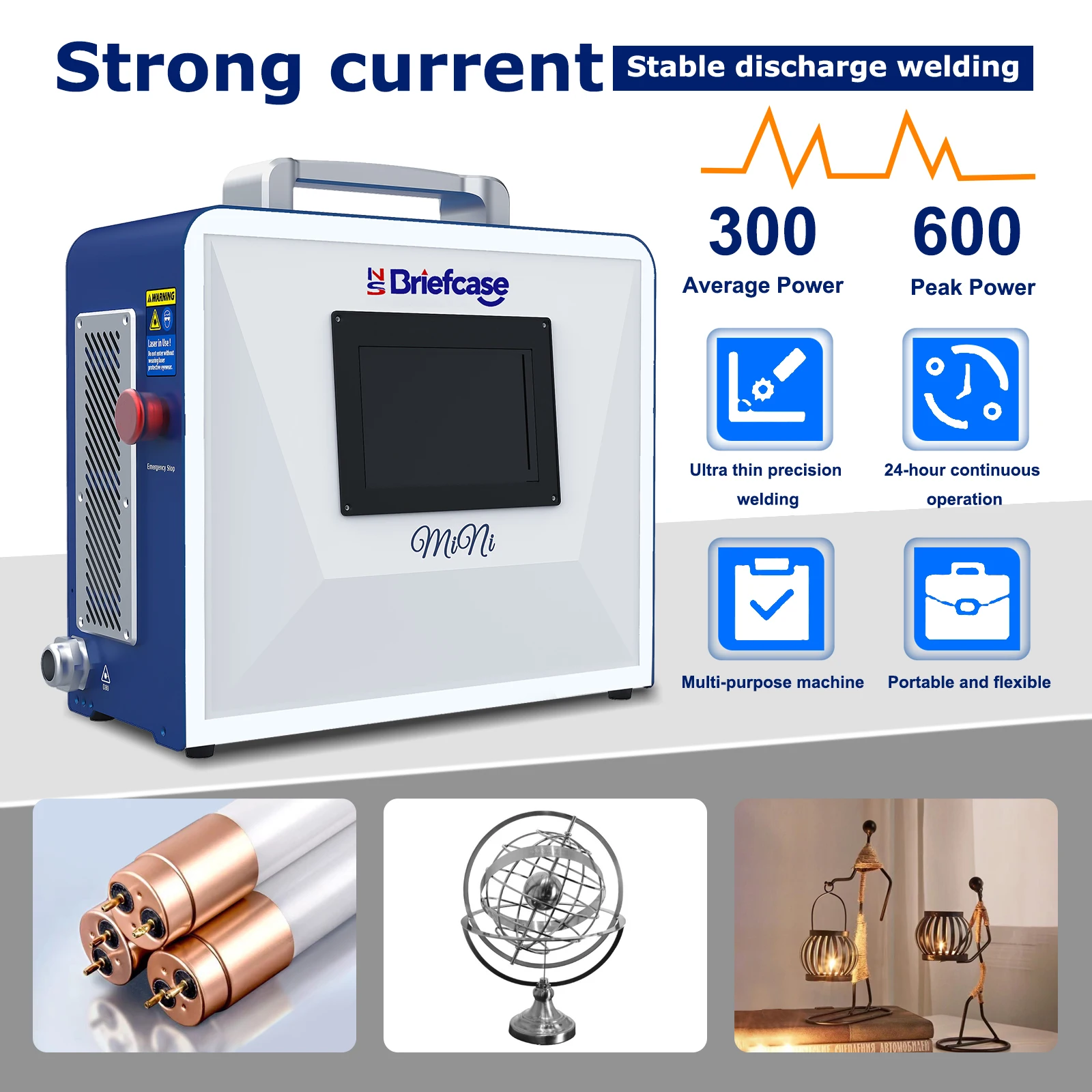 2-in-1 600W Mini Pulse Laser Welding & Cutting Machine 6J Handheld Spot Welder for 0.3–1.5mm Metal Sheets High Precision DIY & Industrial Use