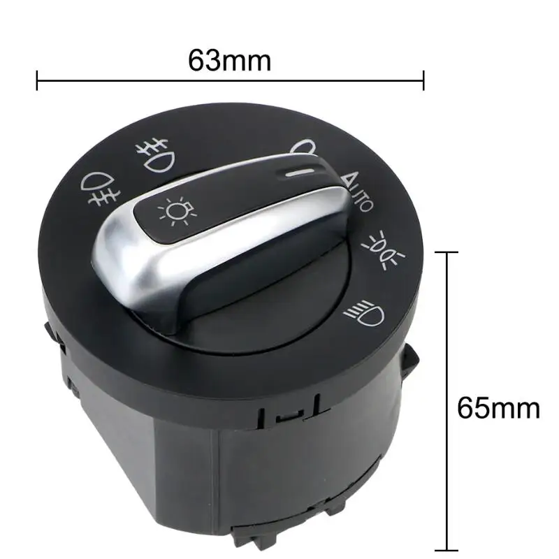 Interruptor de faro de coche, perilla de luz antiniebla para VW Jetta Golf MK 5 MK 6 Passat B6 3C CC 2005-2013 Tiguan Rabbit 5ND941431B 5ND 941 431 A