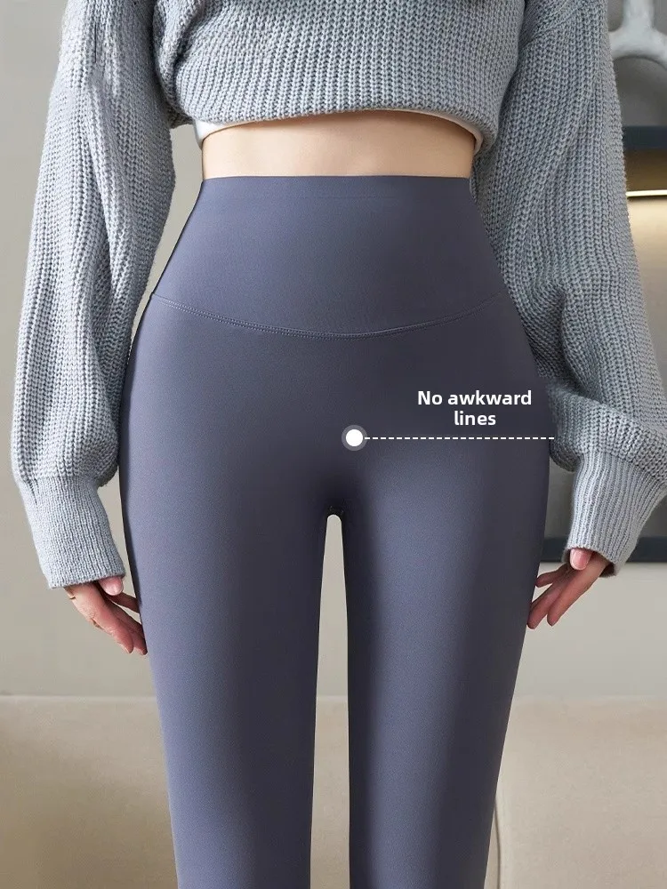 초박형 하이웨이스트 아이스 스킨 피트니스 바지 여성용 베이스 레이어 바지 통기성 자외선 차단 캐주얼 롱 팬츠