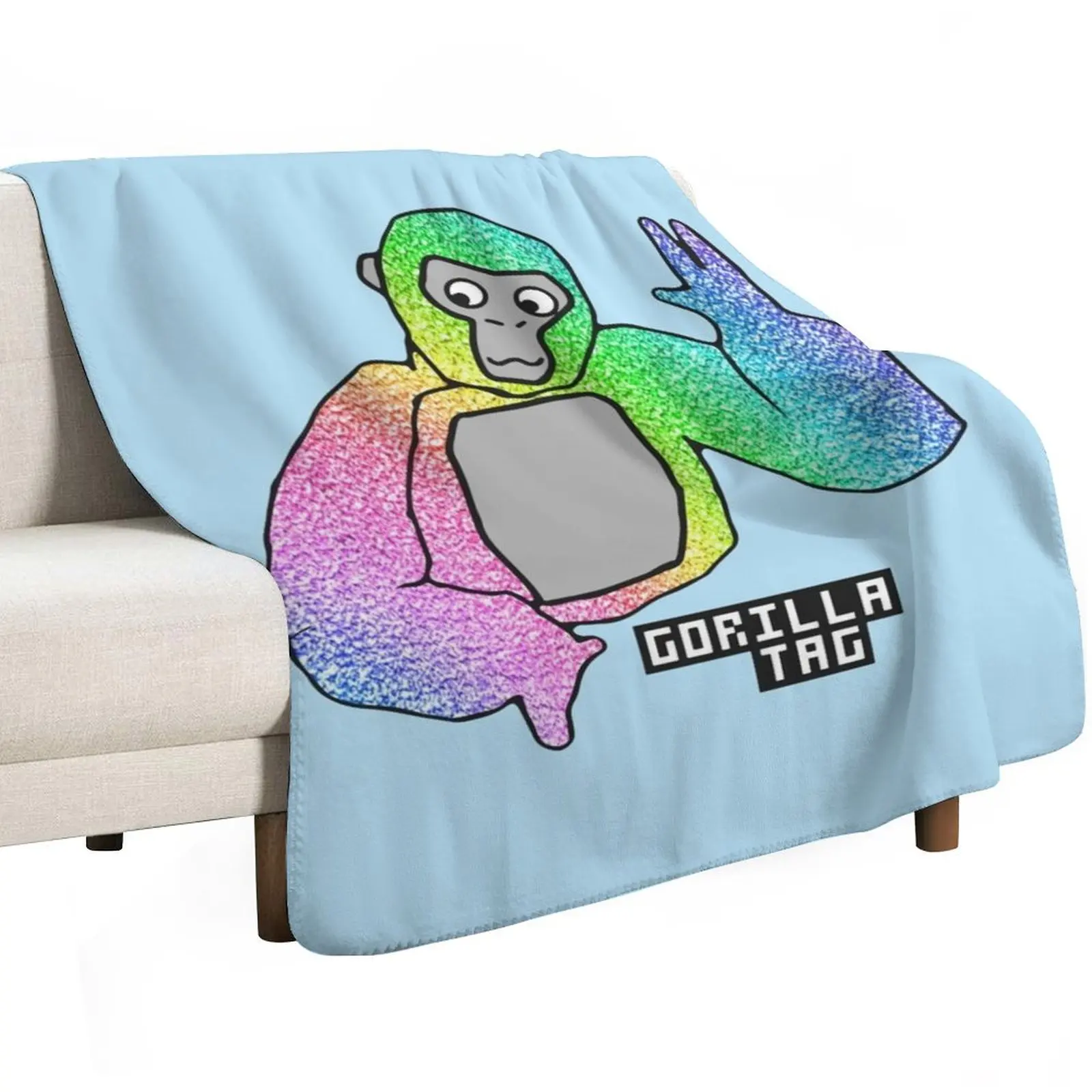 Gorilla Tag Colorfull - Gorilla Tag Merch Hoodie For Men, Women Shirt Boy Girl Young Shirt - Long Sleeve, Sweatshi Throw Blanket