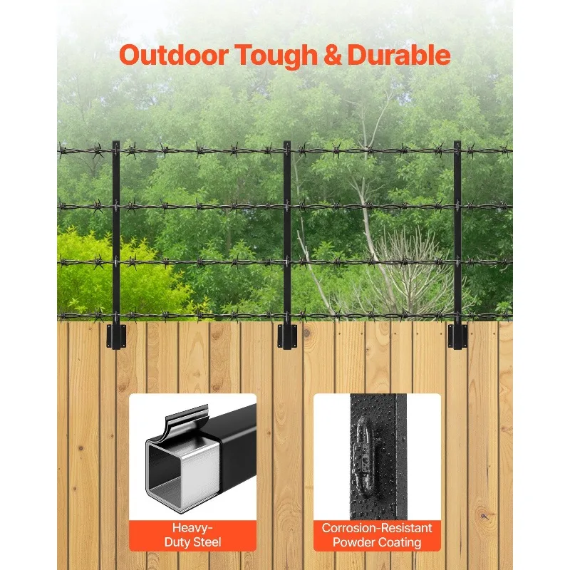 موسع عمود السياج 12 عبوة من أذرع تمديد ارتفاع سياج مثبتة على السطح مقاس 32.1 بوصة #3