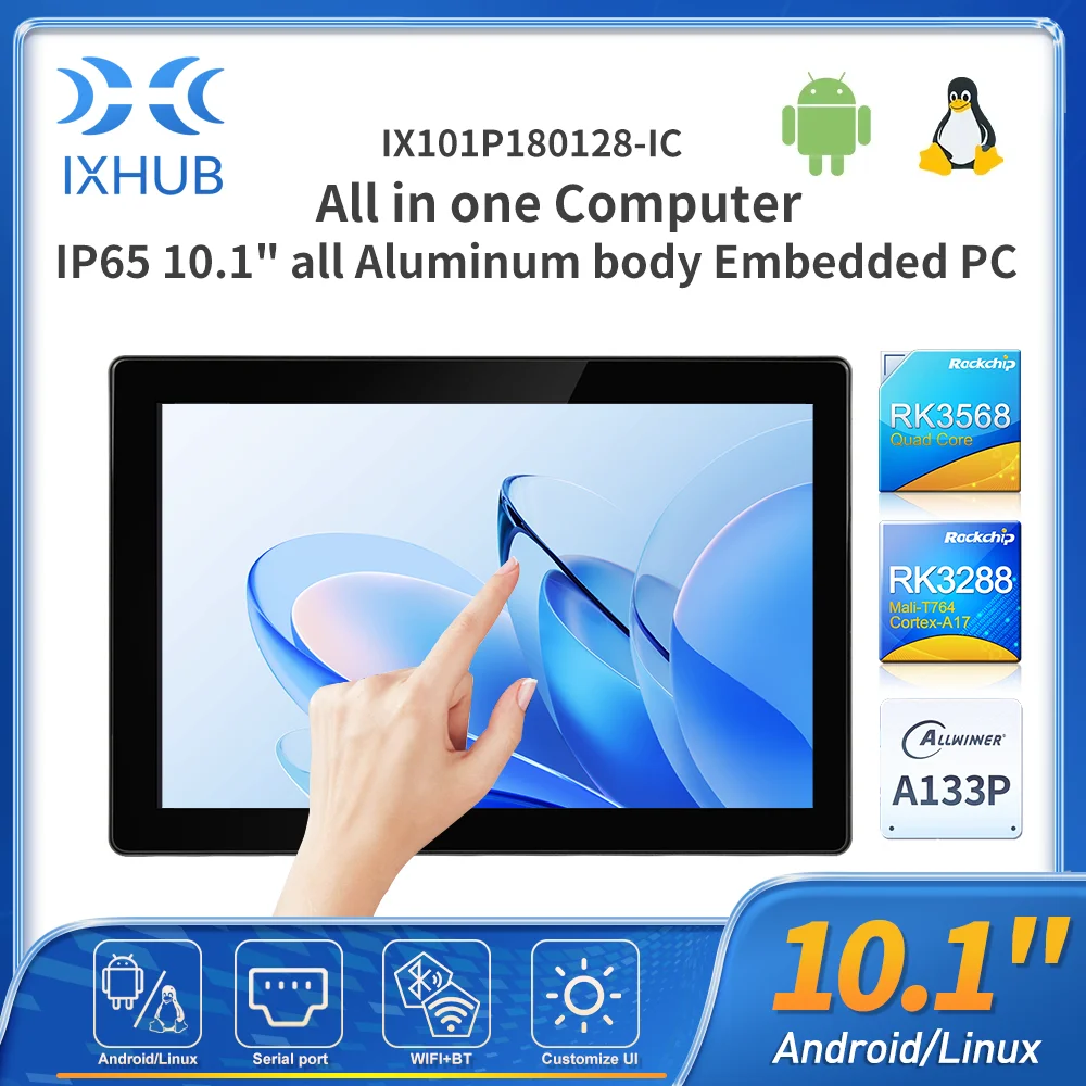 10.1inch IXHUB Industrial Tablet PC all-in-one-pc Rockchip Quad-core Capacitive Touch Screen Mini PC Pad for Android 11 Linux