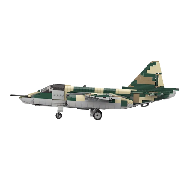 WW2 Military Series Building Block Sukhoi Su-25 Frogfoot Aircraft MOC Fighter Collector Assembly Model Bricks Toy Children Gifts