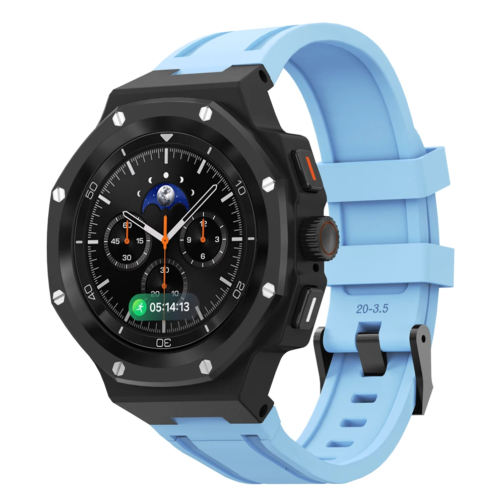 metal-case-rubber-band-for-samsung-watch-9-8-40mm-44mm-8classic-46mm-luxury-modification-kit-for-watch-9-refit-kit