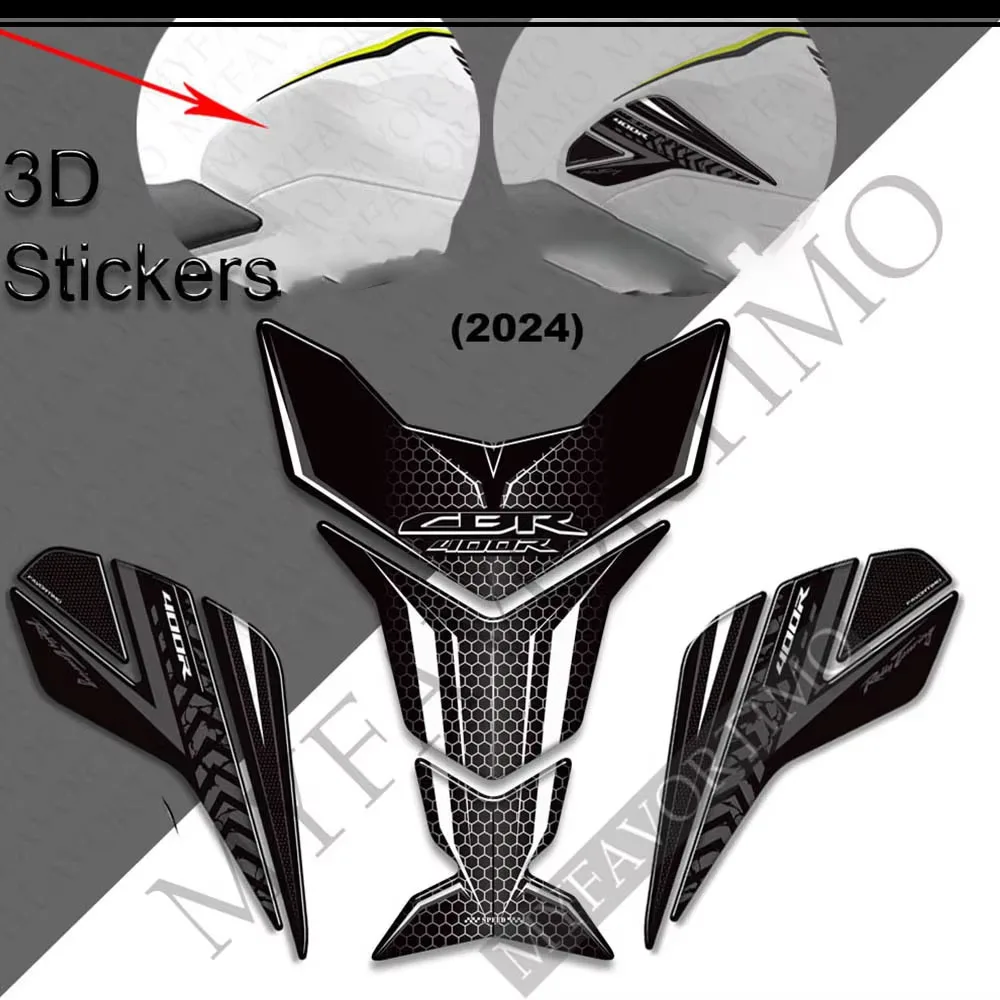 

For CBR400R CBR 400 R 400R 2024 Motorcycle Tank Pad Side Grips Gas Fuel Oil Kit Knee Protector Stickers Decals