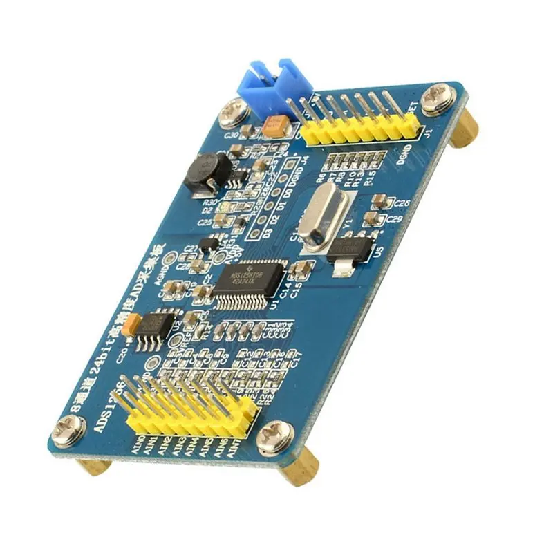 DTB7 ADS1256 24-Bit 8-Channel ADC Acquisition Module with Cable, SPI Data Acquisition Card for High Precision Sensor, Low Noise