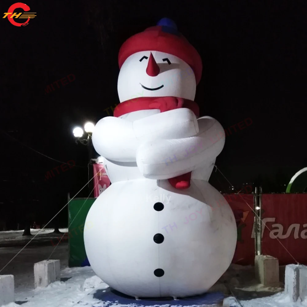Bonhomme de neige gonflable de noël, livraison rapide, dessin animé, décoration de vacances de noël, réplique publicitaire à vendre