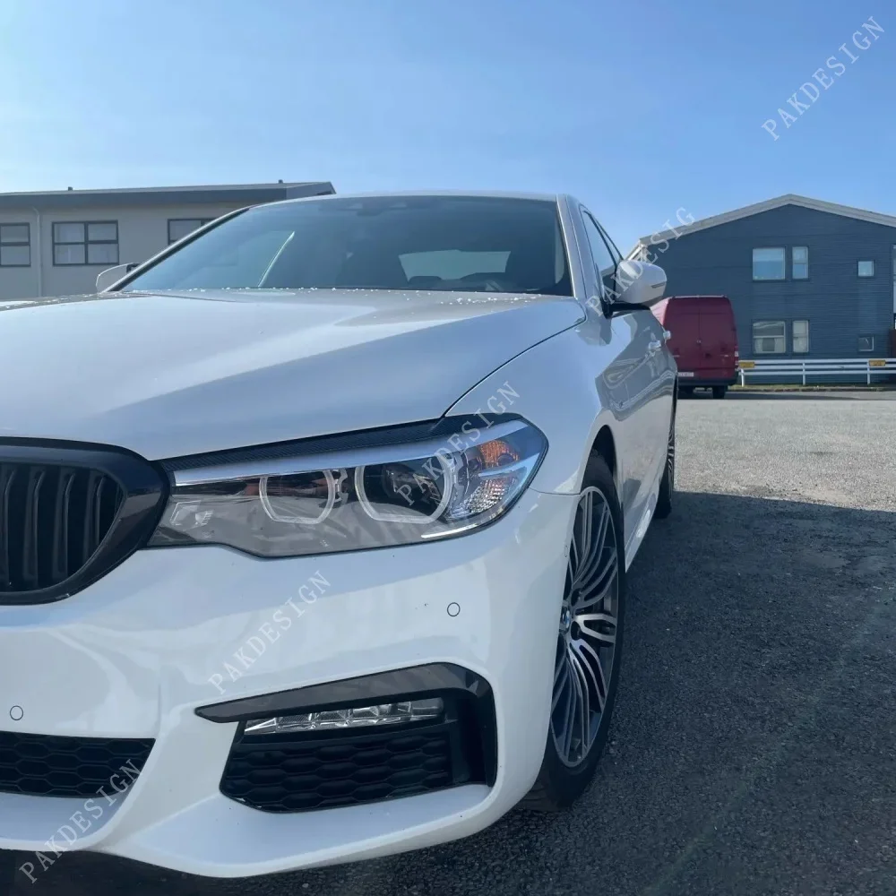 Przedni reflektor powieki brwi do BMW serii 5 G30 G31 G38 F90 M5 525I 530I 540I 2017-2021 Wysokiej jakości przedni bodykit ABS