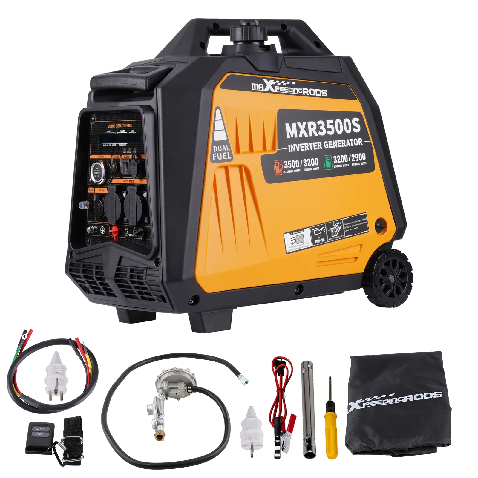 MaXpeedingrods 3.5 3.2 KW Gasoline LPG Inverter Generator Quiet Dual Fuel Parallel For Garden Courtyard Outdoor