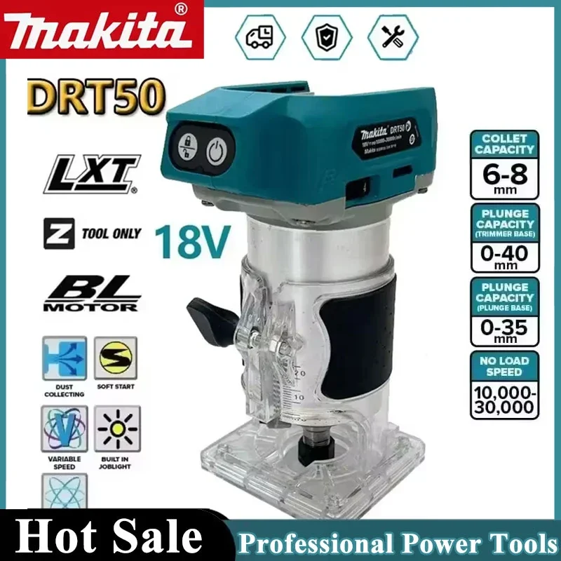 

Makita DRT50 Cordless Trimmer Rechargeable Trimming Machine Brushless Slotting Tool Milling Woodwork Engraving Machine