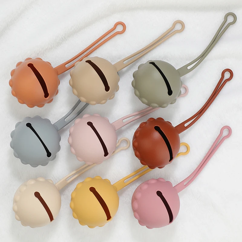 TYRY.HU 1PC Baby Silicone Pacifier Holder Container Box Infant Portable Soother Pacifier Chain Silicone Storage Box