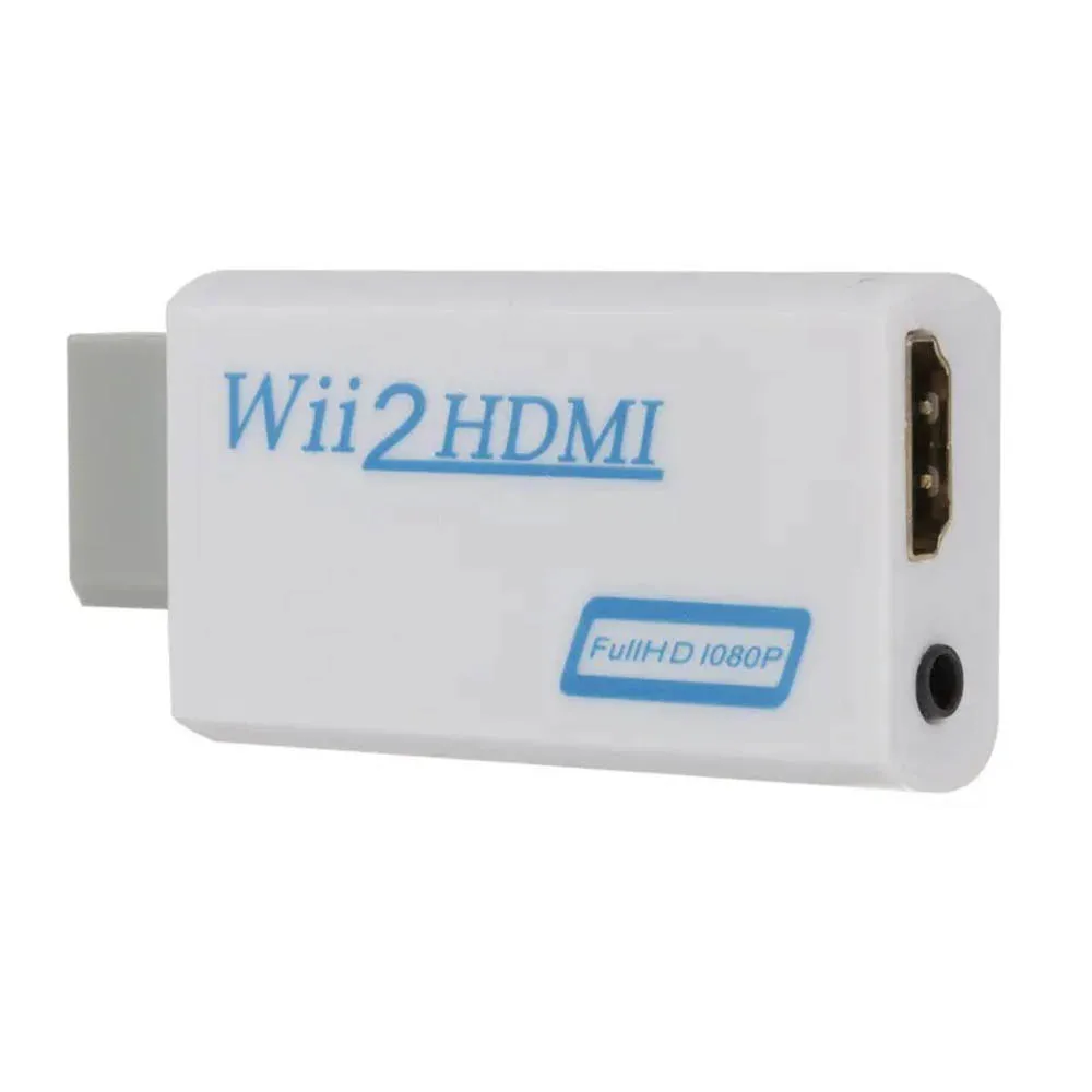 Wii to HDMI 3,5mm Audio converter adapter for PC HDTV Monitor Wii2 to HDMI