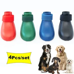 4Pcs Pet WaterProof Rain Shoes Anti-slip Rubber Boot for Dog Cat Rain Shoes Socks for Small Medium Large Dogs Pet Supplies