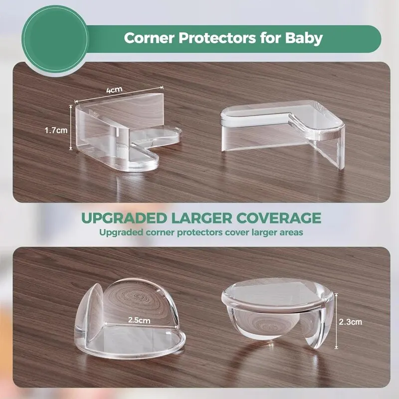 Table Corner Protector Transparent Self-adhesive Anti-collision Furniture Corner Protector Children's Protective Tools(5pcs)