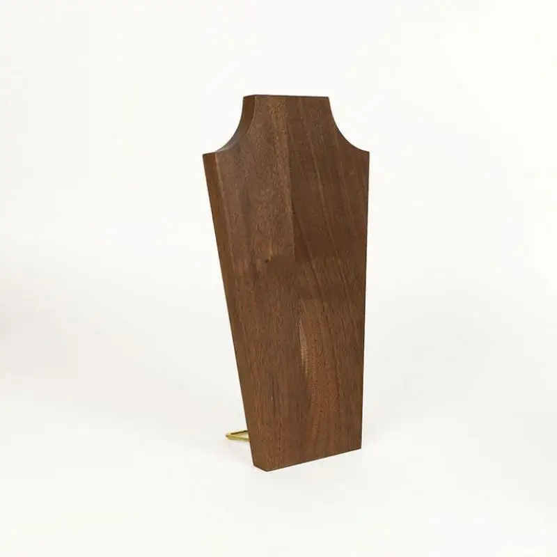 Estante organizador de joyería de nogal negro, pendientes, anillo, collar, pulsera, bandeja de exhibición, soporte para pendientes, estante colgante para collares, 1 Uds.