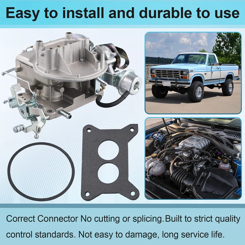 

2 Barrel Carburetor For Ford 289 302 351 Cu F150 250 350 8CYL Engine Heavy Duty Electric Choke Jeep Wagoneer SJ 2100A800