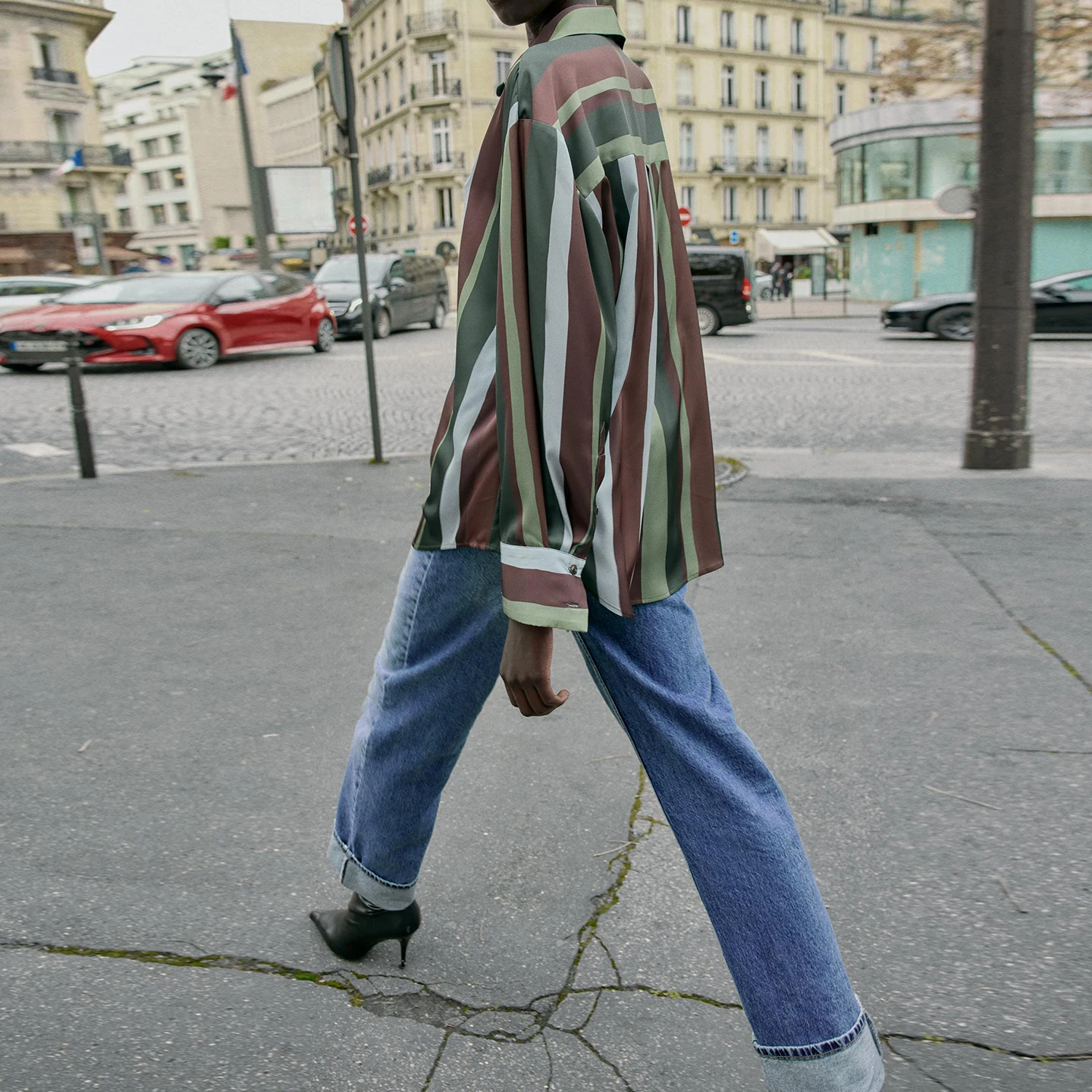 Damska modna bluzka w paski, uniwersalna, elegancka, codzienna, długa, młodzieżowa, do noszenia na co dzień, nowość 2025.