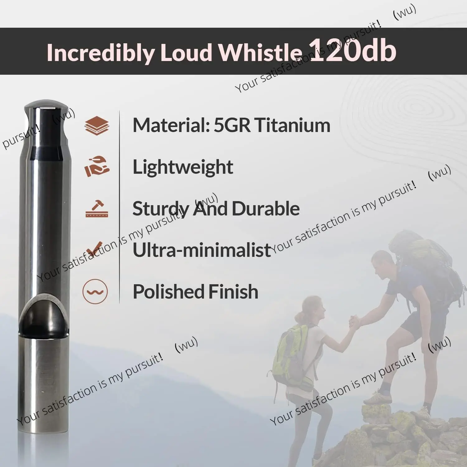Titanium alloy EDC whistle men's necklace pure titanium pendant new strange edc product carrier pigeon