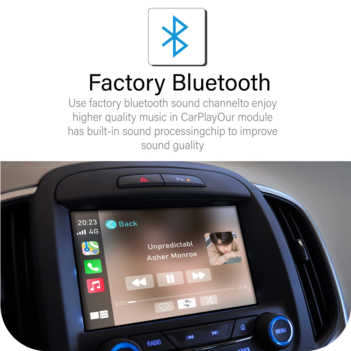 Wireless CarPlay for Buick ENVISION HMI 2.0 2014-2019 Regal LaCrosse Verano Android Auto Mirror Link AirPlay support Camera