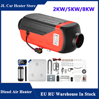 2/5/8KW 12V Air Heating Diesel Heater Air Parking Heater LCD Switch with Silencer and Remote Control for Trucks Boats Bus