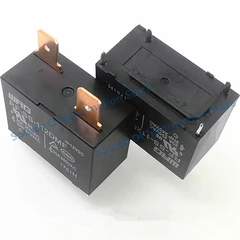 5Pcs RF-SS-112DMF Relay 12VDC 4Pin 20A Durable Electric Switch for Automotive And Electronic Devices