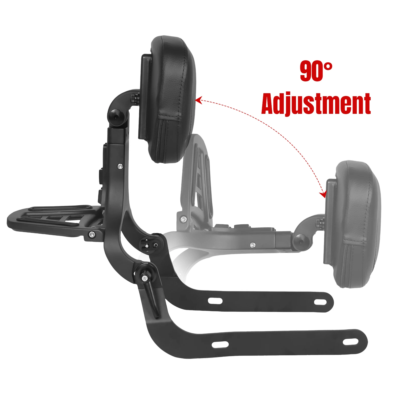مسند ظهر للركاب للدراجات النارية مسند ظهر قابل للتعديل لراكبي الدراجات النارية متعدد الأغراض لدراجة Harley 14-22 Street750/500 XG750/500 #6