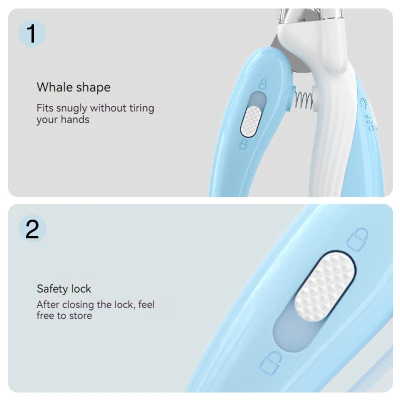 Professional Dog Nail Clippers With Led Light Pet Nail Clippers For Cats Dogs Splash-Proof Pet Cat Claw Scissors Dog Nail Cutter