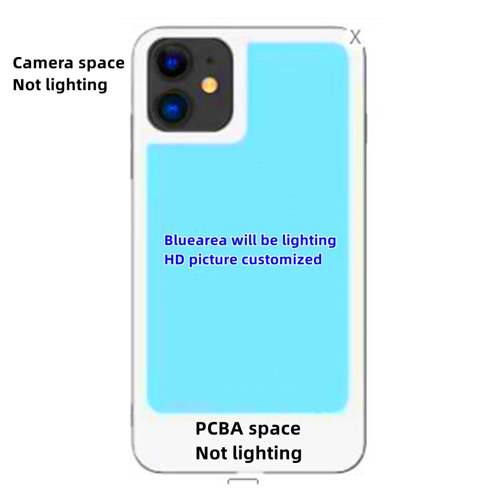 Buddhaland Gleams Design Schallgesteuerte LED-Blitzhüllen Leuchtende Glasabdeckung für Samsung S26 S25 S24 S23 S22 S21 FE Plus Ultra – Detail 1
