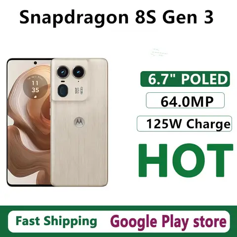 Global Firmware Motorola Moto X50 Ultra Smart Phone 6.7" POLED 144HZ 64.0MP Camera 125W Charge Snapdragon 8S Gen 3 Android 14.0