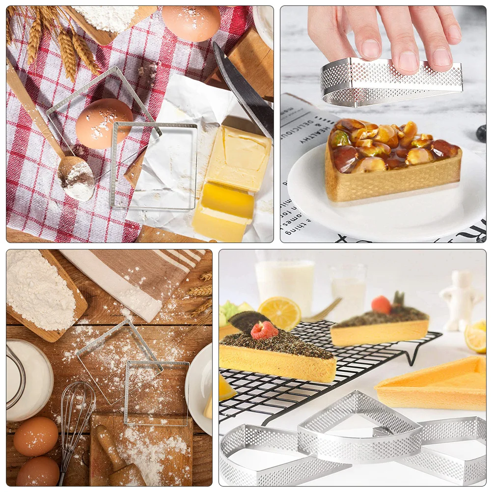 

3 Pcs Baking Round Rings Stainless Steel Cake Mold Dessert Molds for