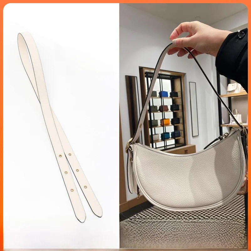 luna27-クレセントバッグストラップ交換用シングルショルダービーンバッグアクセサリー-スリーレザーストラップ-ブルーファスニング