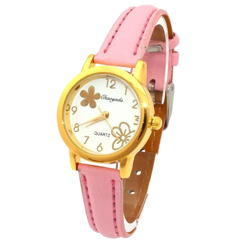 여성을위한 귀여운 패션 시계 12mm 가죽 벨트 시계 숙녀 럭셔리 아날로그 석영 손목 시계 시계 Relogio Feminino