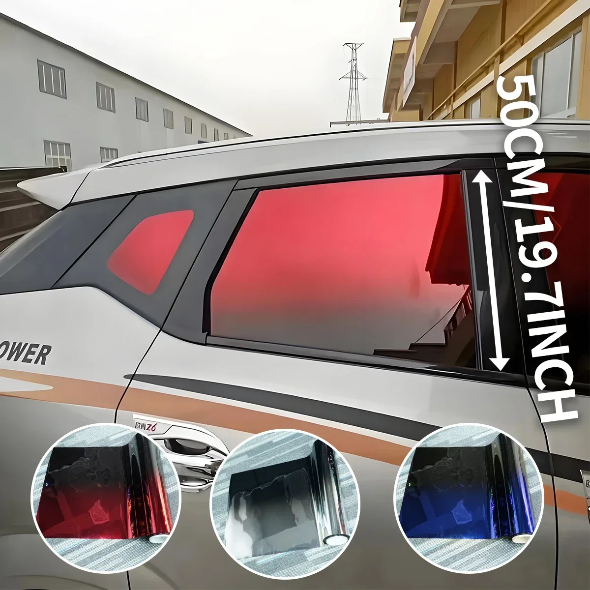 1/3M Auto Gradienten Auto Film Vorderseite Seite Windschutzscheibe UV Geschützt Wärmedämmung Farbe Ändern Film Außen zubehör