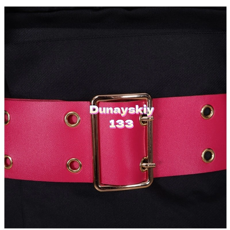 أزياء أنيمي مشروع Sekai الملونة المرحلة الترا C Azusawa Kohane أزياء تنكرية مع معطف أسود فستان شعر مستعار حفلة الهالوين