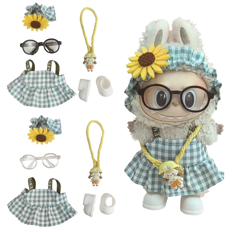 

15/17cm Labubu Idol V1V2 Fashion Mini Doll Clothes Outfit Accessories Stylish Outfit Clothes Sports Leisure Suit Clothing Gift