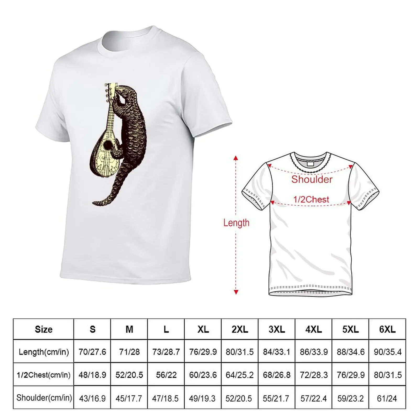 mandolin pangolin T-Shirt anime t shirts oversize t shirts with prints g man t shirts for men T-shirt