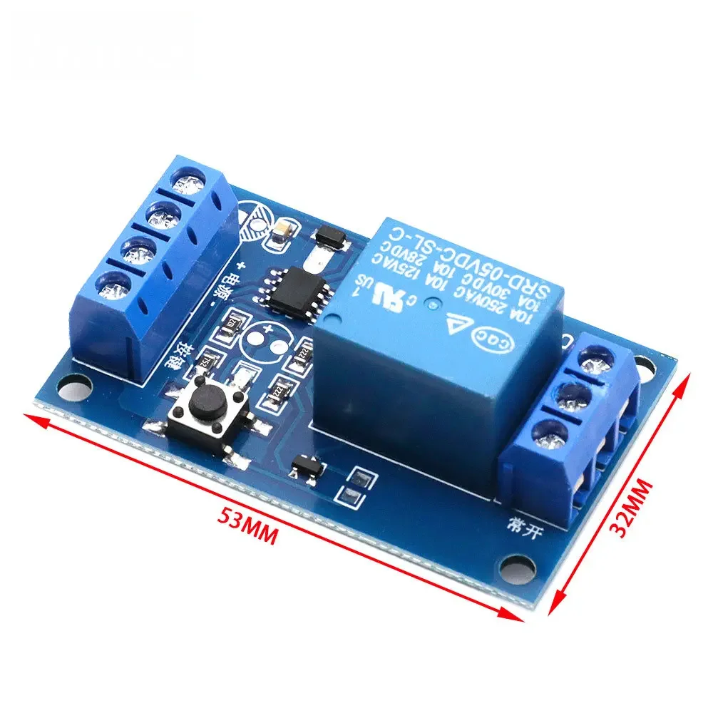 Bistable Relay Module 5V/12V Single Button Self-locking Start-Stop Switch for Car Modification with Key Control