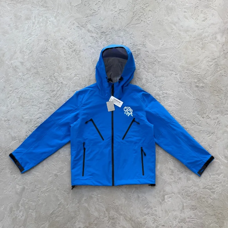 

26SS новая куртка Mertra, мужская уличная ветрозащитная ветровка с капюшоном, американские модные дорожные куртки, посыпающие воду, буквы