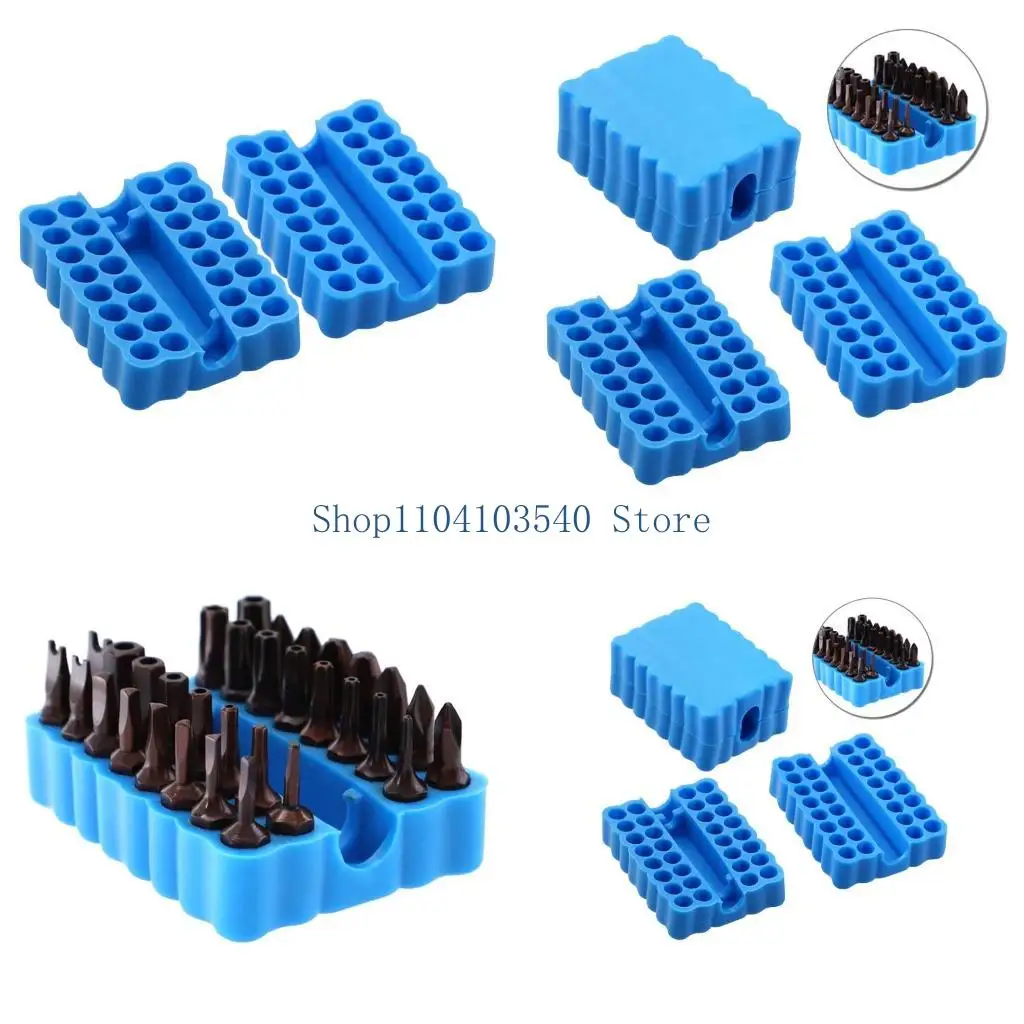 

02DC Hex Bit Holder Rack 32 Hole Bit Storage Screwdriver Bit Organizer Toolbox Organizer Quality Plastic Made for Workshop