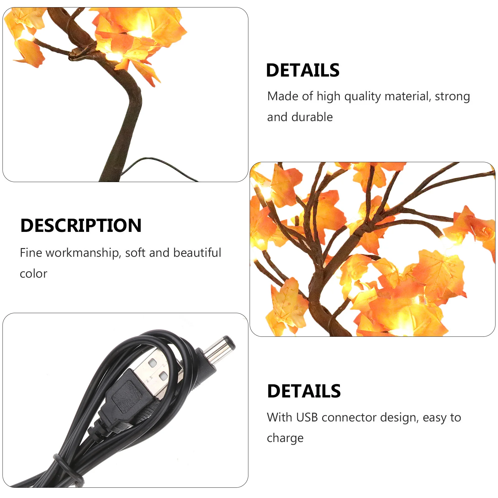 

1Pcs Thanksgiving Day LED Maple Leaf Tree Lamp Red Decorative Night Light Festival Home Atmosphere LED Maple Tree Shape Lamp