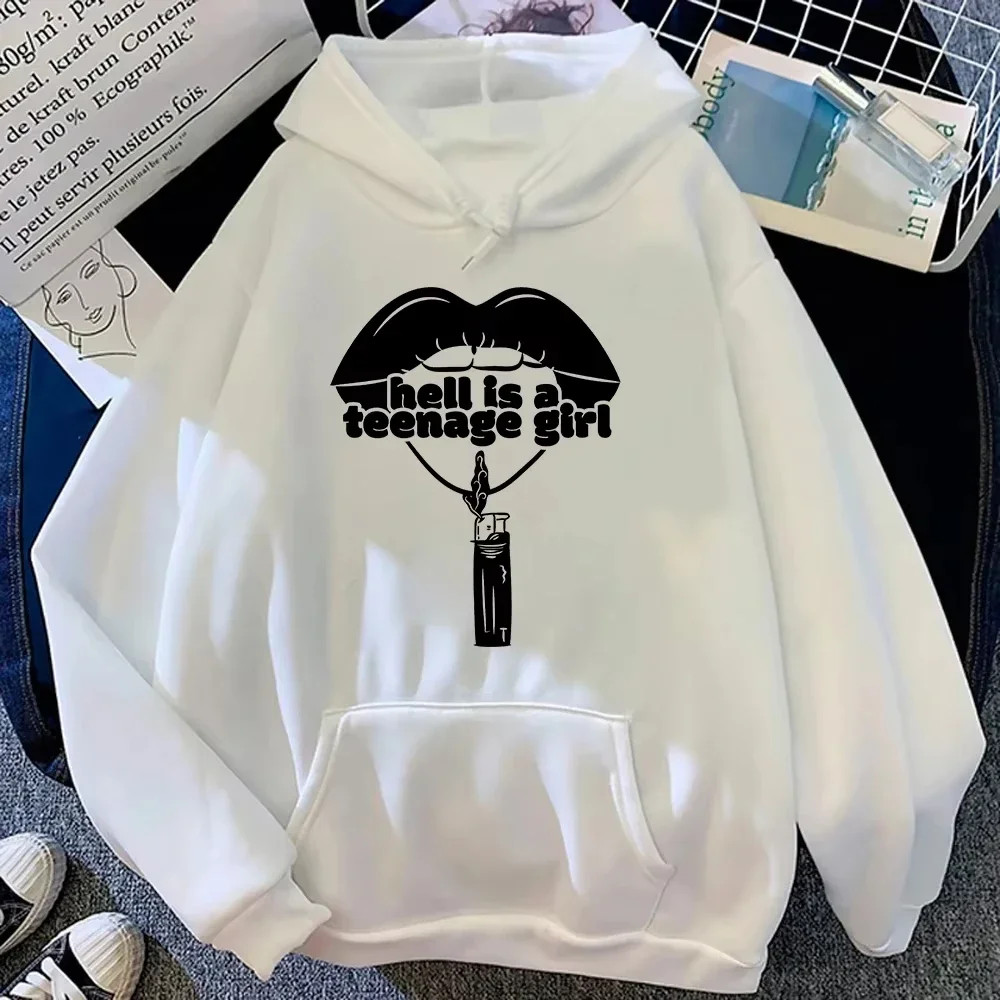 2025 نيسا باريت الجحيم هو فتاة في سن المراهقة هوديي مضحك Women_men هوديس Harajuku الجمالية للجنسين كنزة صوف البلوز #2