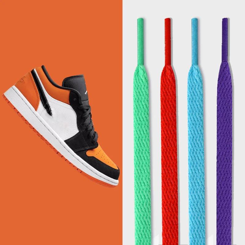 1 Pair Flat Shoe Laces Double-layer Weaving Process Classic Shoelaces Suitable For All Shoes Accessories Shoe Lace Unisex