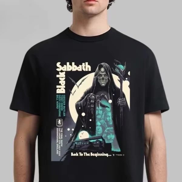 تي شيرت Black Sabbath and Ozzy Osbourne العودة إلى حدث Merch للمبتدئين مع تي شيرت على الوجهين Ins Y2k نمط جديد تمامًا #2