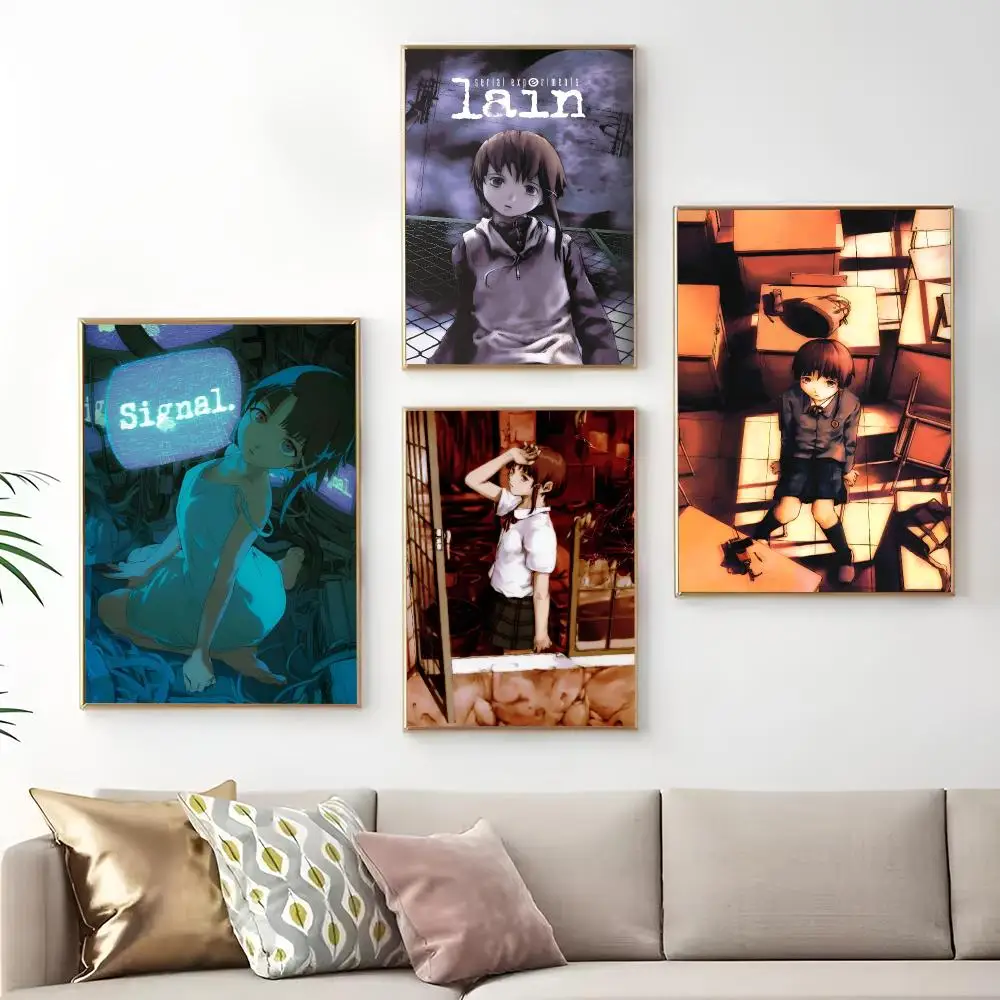 Anime Serial Experiments Lain Painting Calligraphy Print Canvas Art Pictures Home For Living Room Modern Decor Room Home Decor