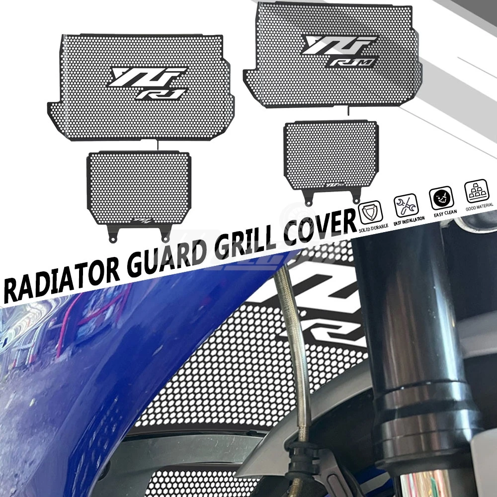 Radiator Guard Grill Cover Protector For Yamaha YZF-R1 YZF-R1M YZFR1 YZFR1M 2015 2016 2017 2018 2019 2020 2021 2022 2023 2024