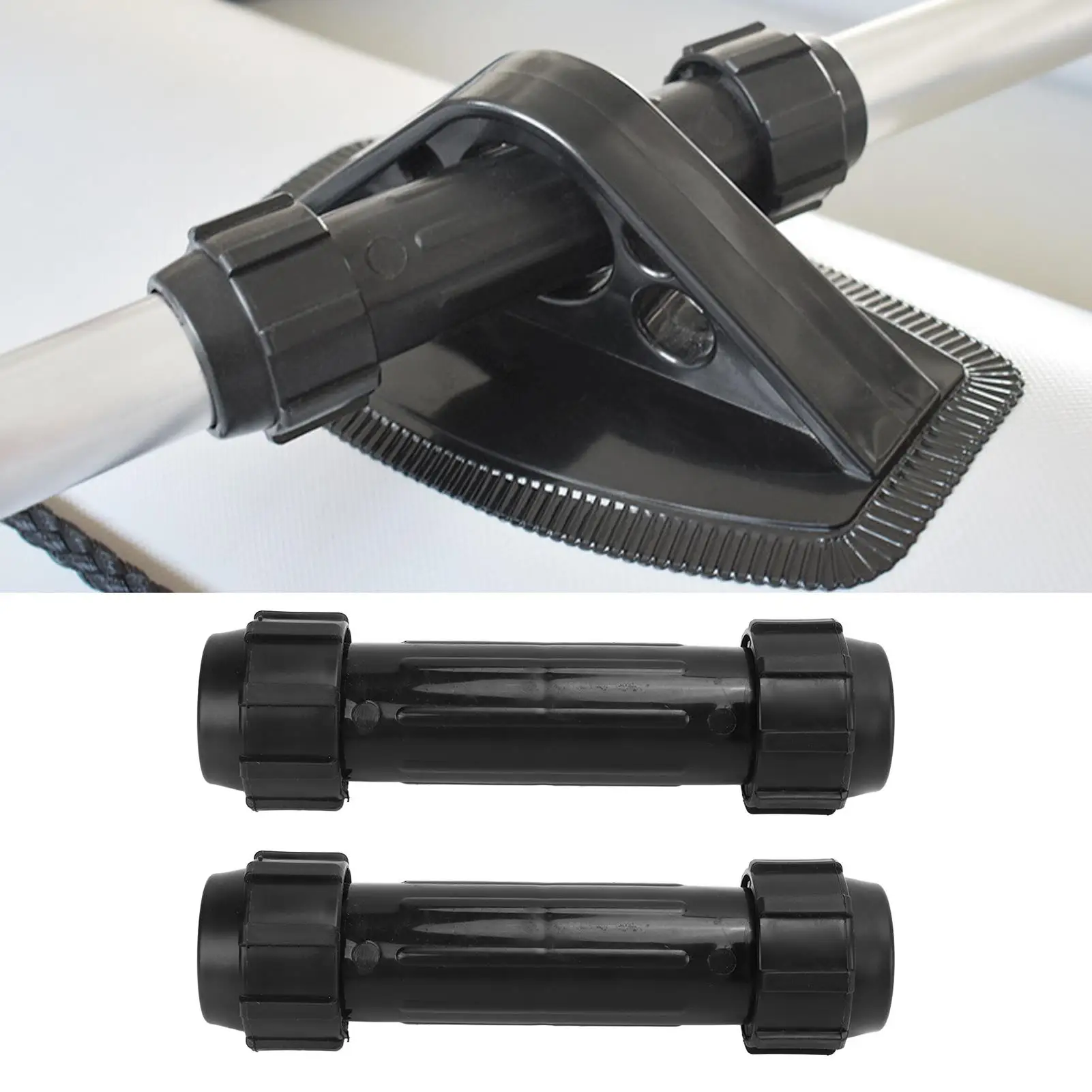 Durable Black Kayak Paddle Connector for inflatable Boats - Heavy-Duty Plastic Attachment