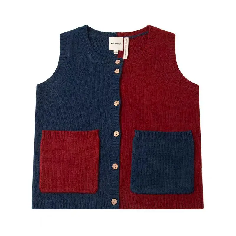 Korean Children\'s Clothes Knitwear Cardigan Vest 2024 New Autumn Winter Child Girls Boys Christmas Sweaters Pants Kids Clothes