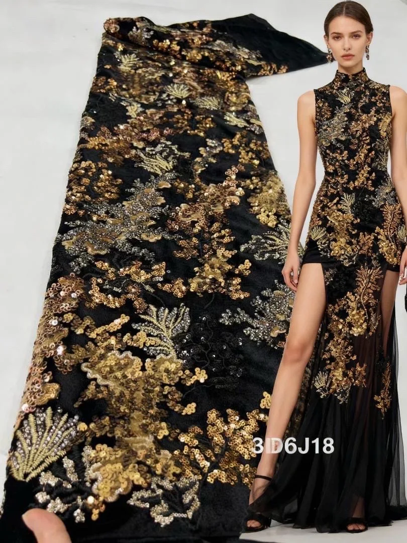 ผ้าลูกไม้กำมะหยี่ปักเลื่อมหรูหราแบบไนจีเรีย ปี 2025 คุณภาพสูง ประดับด้วยลูกปัด ผ้าลูกไม้สไตล์แอฟริกันแบบฝรั่งเศส สำหรับชุดเดรสงานแต่งงานของผู้หญิง