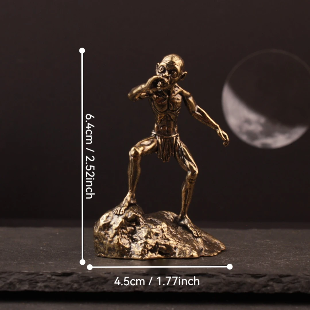 1/2 pieces of brass elderly home office desktop brass sculpture small ornaments standing on a hill